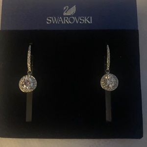 SWAROVSKI “ ATTRACT LIGHT” Crystal Drop Earrings NEW ON CARD